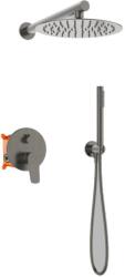 INVENA Alonia set de duș ascuns cu duș de ploaie grafit BS-70-024 (BS70024)