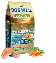 DOG VITAL Hypoallergenic Adult Mini Salmon, Carrot & Spinach 12+2 kg