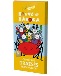 SZERENCSI táblás tejcsokoládé 90g Bogyó&Babóca színes csokoládé drazséval