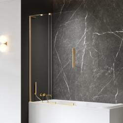 New Trendy Smart Gold Brushed paravan cadă 90 cm două piese auriu periat/sticlă transparentă EXK-7786-WL (EXK7786WL)