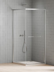 NEW TRENDY New Varia cabină de duș 80x80 cm pătrat crom luciu/sticlă transparentă K-5181 (K5181)