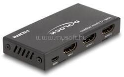 DELOCK HDMI elosztó 1 x HDMI megoszlik 2 x HDMI-vé, 4K 60 Hz kimenettel és downscalerrel (DL18651) (DL18651)