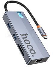 hoco. Hb52 8 Az 1-ben Type-c Hub (hdtv + Rj45 + Sd/tf + Pd + Type-c 3.0 + Usb 3.0 * 2) (hoco_hc647311) (hoco_hc647311)