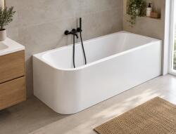 Ebaie Cada freestanding Aria, colț dreapta, alb (ARI-150-DR)