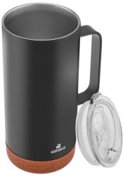 Karaca Caneca termica Karaca Darkness, 480 ml, inox, negru, cu capac si maner (38703351)