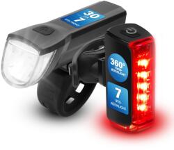 Fischer Set de lumini pentru bicicleta FISCHER Twin, 30 Lux, reincarcabil USB-C, montare usoara (14263393)