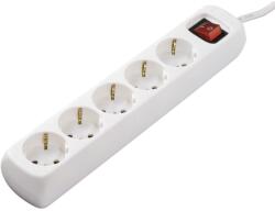 Hama Priza multipla Hama 5-fach, 1.4m, cu intrerupator, alba (37393969)