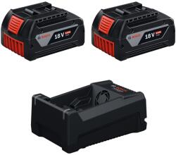 Bosch Set acumulatori 18V 2x acumulatori Li-Ion, 18V, 5Ah + Încărcător rapid EXPERT, 12V și 18V, 8Ah (1600A03CH1)