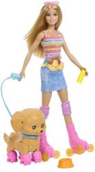 Mattel Păpușa Barbie cu cățeluș pe role Blondă (25JMJ44) Papusa Barbie