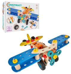 Eichhorn Construct - Fa építőjáték Biplane repülőgép 2 az 1-ben (100007202) (100007202)