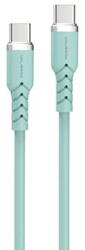 Powerton ENERGY PASTEL EDITION Cablu USB-C, 100W, 1m, din silicon, verde (WP100WG)