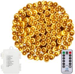 Brius Instalatie lumini de exterior pentru gradina, 10.5 metri, 100 LED-uri, cu baterii, galben (CL-4034)