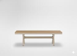 Chomik Bancă de grădină din aluminiu bej 150x36x47cm 80525 (ATO0371)