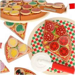  IKONKA Set de pizza din lemn pentru copii, 20 cm IK-KX7728 (KX7728) Bucatarie copii