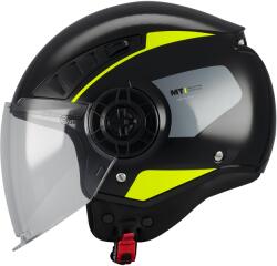 MT Helmets Cască de motocicletă deschisă MT Aeris Demure B5 negru-galben fluo (MT1377D46B31)