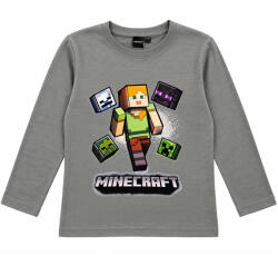 Minecraft Alex Adventure Grey gyerek hosszú ujjú póló, felső 8 év / 128 cm (85MSL711180A8)
