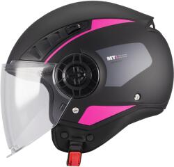 MT Helmets Cască de motocicletă deschisă MT Aeris Demure B5 negru-roz (MT1377D46B82)