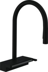 Hansgrohe Aquno Select M81 egykaros konyhai csaptelep 170 kihúzható kifolyóval, 3 jet, sBox-val, matt fekete (HG-73831670)