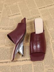 Shein bordó magassarkú flip-flop papucs S06 36, 5