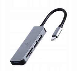 Gembird 3 portos Usb-c hub, Usb 2.0x2, Usb 3.0, kártyaolvasó (UHB-CM-CRU3P1U2P2-01)