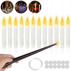  12 Db-os Led Mécses Utántöltő Elektromos Gyertya Láng Távirányítóval Magic Wand (SEDFVSEFVS)
