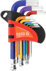 TOYA set de chei imbus cu cap sferic, 1, 5-10 mm, 9 bucăți (YT-05651) Cheie imbus
