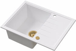 Ruvetti Axel gránit mosogató 65x50 cm fehér 3001AX_WH120_W-PVDCH (3001AXWH120WPVDCH)