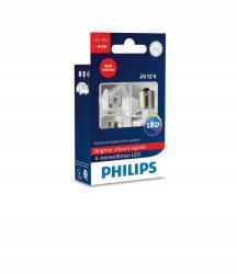 Philips P21W 12V X-treme Vision Led Piros, intenzív BA15 izzó, 2 db 12898RX2