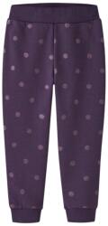 NAME IT pantaloni de timp liber pentru fete, cu buline și puf violet închis (150227)