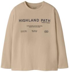 NAME IT tricou cu mâneci lungi pentru băieți, cu inscripție nisip (150C5E)