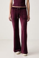 Juicy Couture pantaloni evazați flare pentru femei din velur LAYLA LOW RISE POCKET GOLD 9BYA-SPD0JZ_93X (JCSEBJ001G)