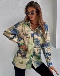 Shein Szatén Ing Mintás PK01__M