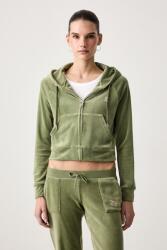 Juicy Couture cipzáras melegítőfelső kapucnival női velúr MADISON HOODIE - zöld M