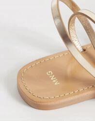 Mango arany flip-flop szandál természetes bőr casual B25 38