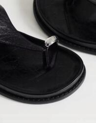Topshop fekete lapos sarkú szandál B25 39 díszítéssel