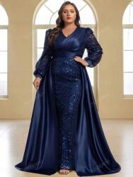 Shein Sötétkék Maxi Csillogó Ruha S06 46