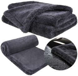 Xtrobb Mikroszálas autómosó és autószárító törölköző extra nedvszívó képességgel, szürke, 1 db, 90x60 cm, 1300 gsm