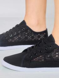 Shein fekete csipkés tornacipő S06 38