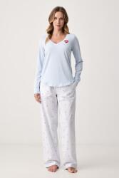 DKNY kétrészes pizsama női pamuttal - kék S - answear - 38 990 Ft