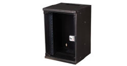 EQUIP Fali Rackszekrény - EWM-09-3030-B (10", 9U, 300x300mm, lapra szerelt, fekete) (EWM-09-3030-B) - ipkameradiszkont
