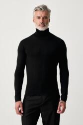 Lindbergh pulóver férfi merino gyapjúval - fekete S
