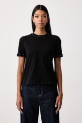 Twinset női pamut póló - fekete L - answear - 48 990 Ft