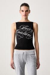 Juicy Couture top női modállal REBELLE SCRIPT MIA BOATNECK - fekete L