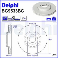 DELPHI Disc frana DELPHI BG9533BC (BG9533BC) - automobilus