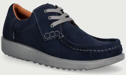 Ecco félcipő férfi velúr Walker 3.0 M - sötétkék Férfi 41