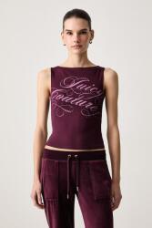 Juicy Couture top női modállal REBELLE SCRIPT MIA BOATNECK - burgundia L
