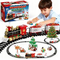  Karácsonyi Vonat Szett Elektromos Vonat Játék Hanggal Fénnyel Gyerekeknek 340cm pálya (CHRISTMAS TRAIN SET)