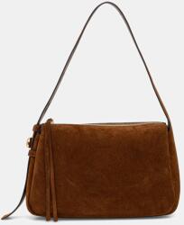 Tory Burch velúr táska Romy Suede Shoulder - barna Univerzális méret