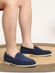Shein Kék Mokaszin Velúr Utánzat S06 40