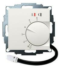 Eberle Szobatermosztát analóg padlófűtéshez érzékelővel 55x55mm betét 10-40°C 1z 16A 230V süllyesztett fényes fehér UTE 2800-F-RAL9010-G-55 EBERLE - 547816154502 (547816154502)